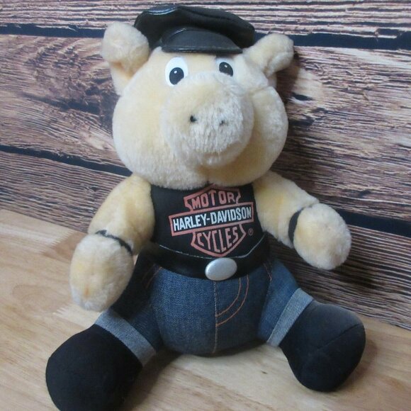 Harley Davidson Plush Hog & Mug Shots Mug - Vintage 1990's - Picture 2 of 6